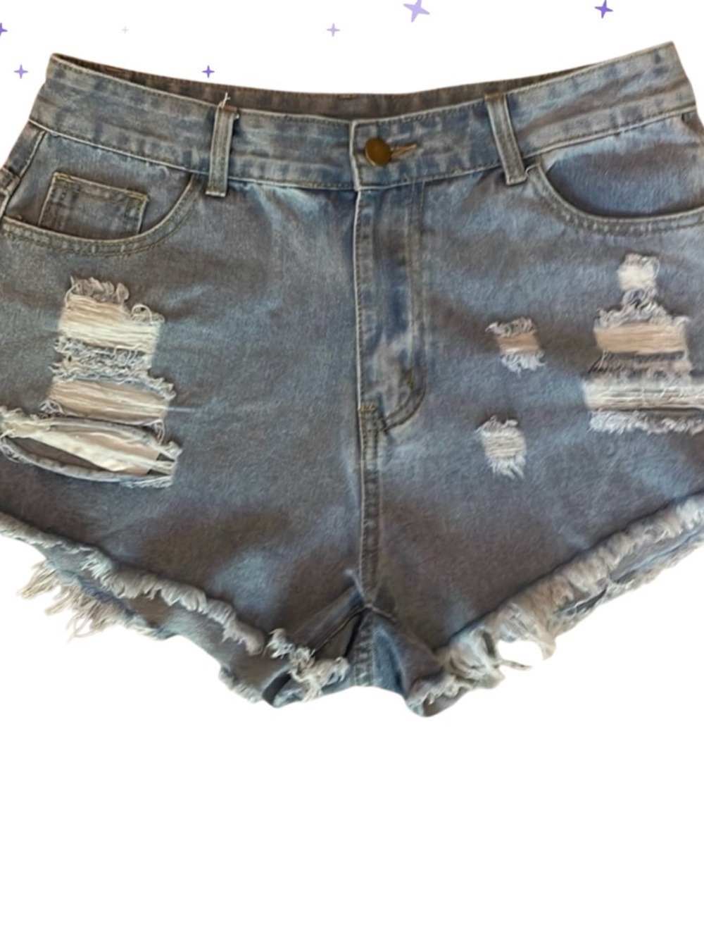 SHEIN Women's Size 30 Distressed Denim Shorts